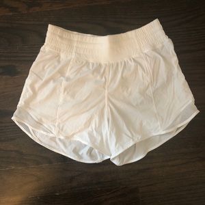 White Lululemon shorts
